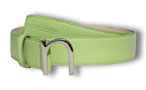 Men's leather belt Tropical Green - Pointed buckle