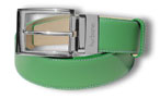 Men's belt - Bunker Green leather - Engraved prong buckle