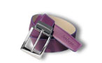 Men's belt - Ultra Violet leather - Engraved prong buckle