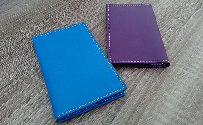 Leather wallet for men - Card holder model- Artic Blue