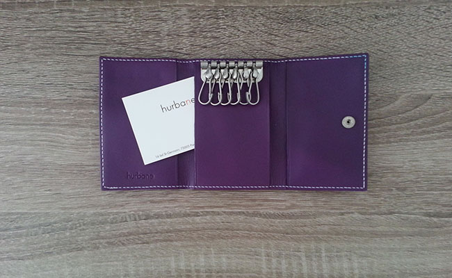 Men's leather key case - Ultra Violet