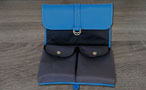 Men's Toilet Bag - Arctic Blue leather