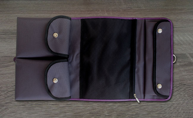Men's Toilet Bag - Ultra Violet leather