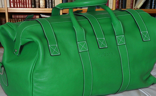 Men's calfskin travel bag - Bunker Green